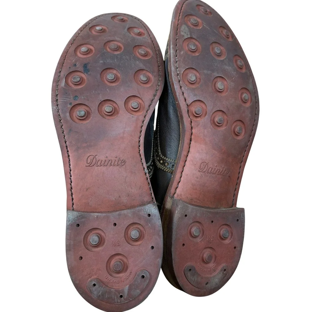 Allen Edmonds Strandmok Oxford Mens 9.5 D Brown Leather Brogue Cap Toe 4027
